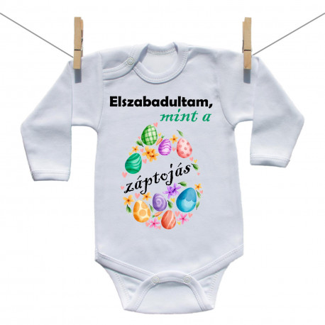 Hosszú ujjú body Elszabadultam, mint a záptojás