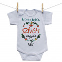 Rővid ujjú body Hímes tojás, szívem vágyás
