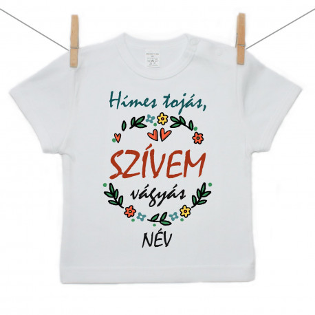 Rővid ujjú póló Hímes tojás, szívem vágyás