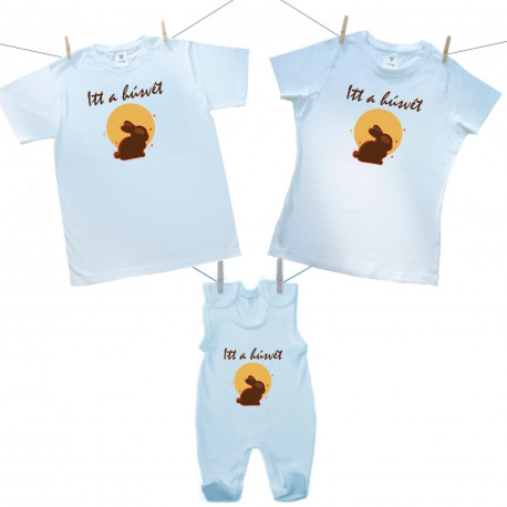 Családi szett (rugdalózó) Húsvéti nyuszi