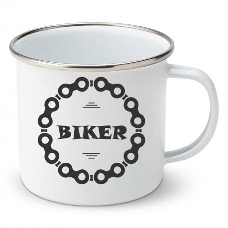 Zománc bögre Biker