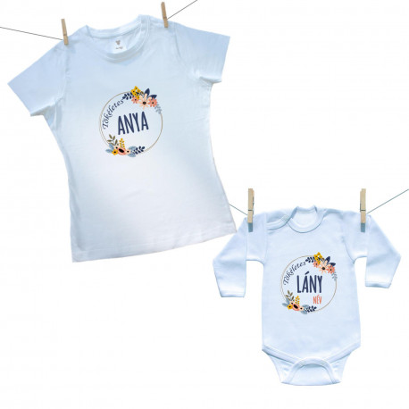 Családi szett (hosszú ujjú body) Anya-lánya