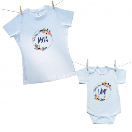 Családi szett (rővid ujjú body) Anya-lánya
