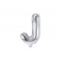 Fólia lufi J betű 35cm, ezüst
