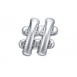 Fólia lufi rács, 35cm, ezüst