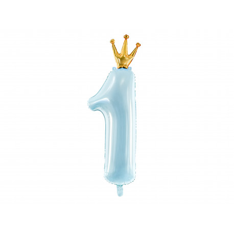 Fólia lufi 1-es szám, 37x100cm, égkék koronával