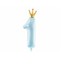 Fólia lufi 1-es szám, 37x100cm, égkék koronával