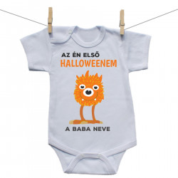 Rővid ujjú body Az én első Halloweenem kísértetke