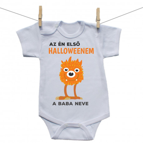 Rővid ujjú body Az én első Halloweenem kísértetke Rővid ujjú body Az én első Halloweenem kísértetke