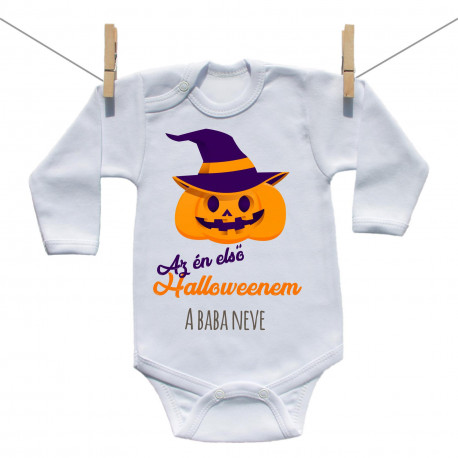 Hosszú ujjú body Az én első Halloween tököm