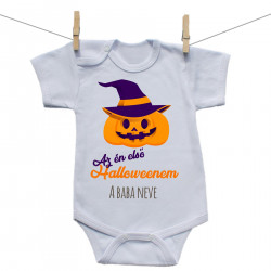 Rővid ujjú body Az én első Halloween tököm