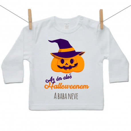 Hosszú ujjú póló Az én első Halloween tököm