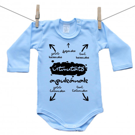 Kék hosszú ujjú body Útmutató apukának