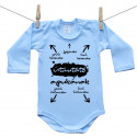 Kék hosszú ujjú body Útmutató apukának