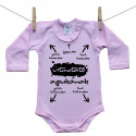 Rózsaszín hosszú ujjú body Útmutató apukának