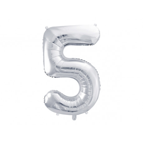 Fólia Lufi 5-ös Szám, 86cm, ezüst