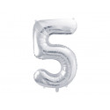 Fólia Lufi 5-ös Szám, 86cm, ezüst