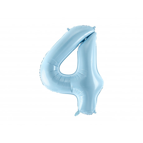 Fólia lufi 4-es szám, 86 cm, világoskék
