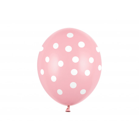 Lufi 30cm, Pöttyös, Pasztell Baby Pink