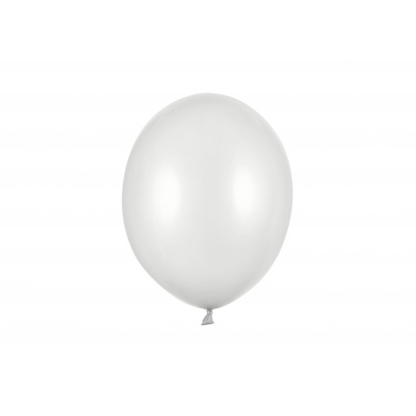 Erős Lufik 27cm, Metál Ezüst Hó