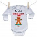 Hosszú ujjú body Az első Mikulásom