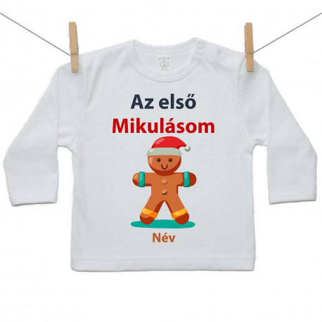 Hosszú ujjú póló Az első Mikulásom