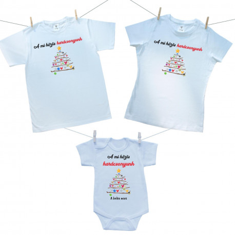 Családi szett (rővid ujjú body) A mi közös karácsonyunk