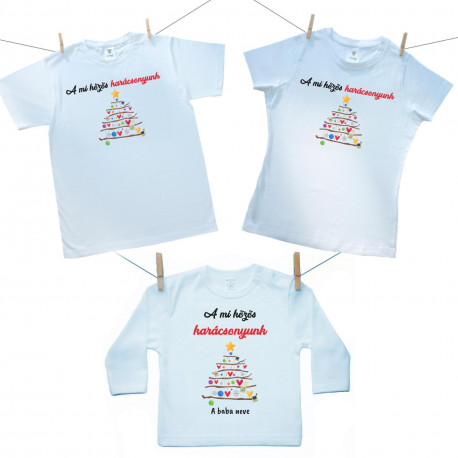 Családi szett (hosszú ujjú póló) A mi közös karácsonyunk