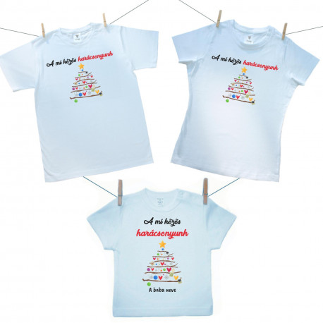 Családi szett (rővid ujjú póló) A mi közös karácsonyunk