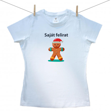 Női póló Mikulás saját felirattal