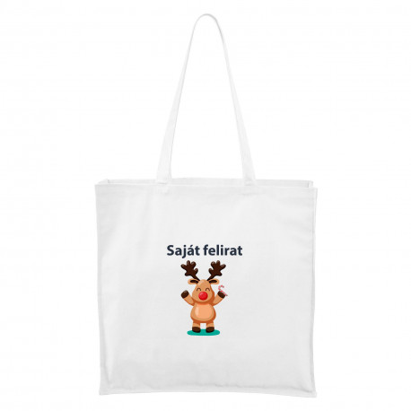 Maxi Táska (fehér) -  Karácsony saját felirattal
