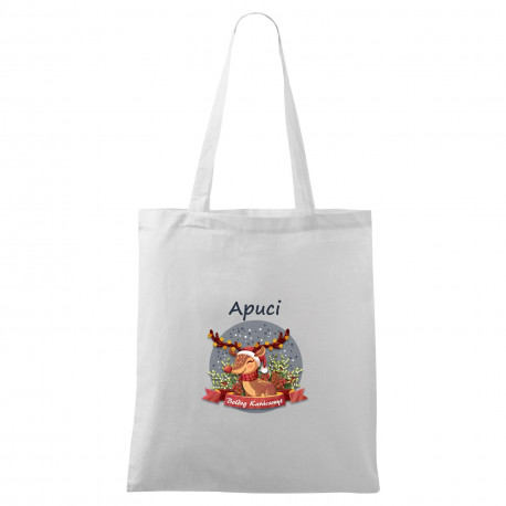 Táska (fehér) -  Boldog karácsonyt Apuci