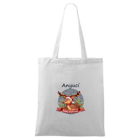 Táska (fehér) -  Boldog karácsonyt Anyuci