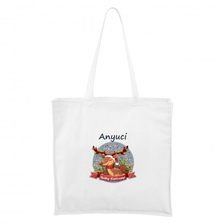 Maxi Táska (fehér) -  Boldog karácsonyt Anyuci