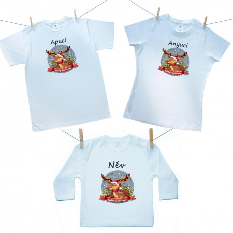 Családi szett (hosszú ujjú póló) Boldog Karácsonyt