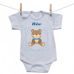 Rővid ujjú body mackóval fiúknak
