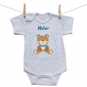 Rővid ujjú body mackóval fiúknak