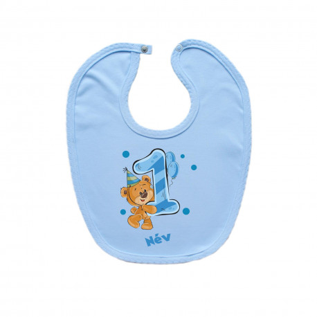 Előkék (kék) 1 éves vagyok mackóval fiúknak