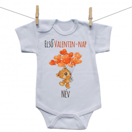 Rővid ujjú body Első Valentin-nap