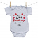 Rővid ujjú body Első Valentin-napom szívecskével