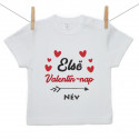 Rővid ujjú póló Első Valentin-napom szívecskével