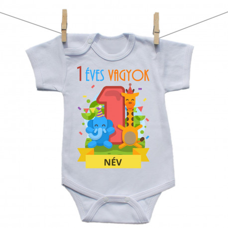 Rővid ujjú body 1 éves vagyok
