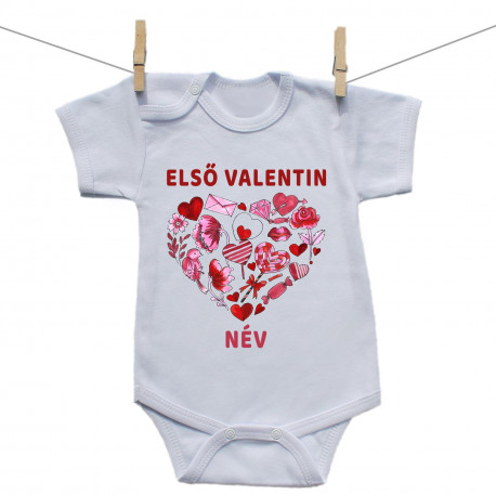 Rővid ujjú body Első Valentin