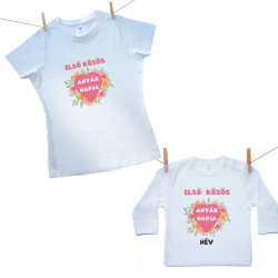 Családi szett (hosszú ujjú póló) Első közös Anyák napja