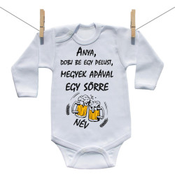 Hosszú ujjú body Megyek apával egy sörre