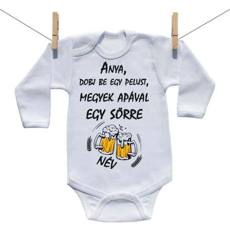 Hosszú ujjú body Megyek apával egy sörre