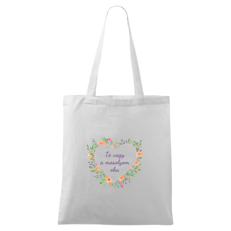 Táska (fehér) -  Miattad mosolyog