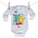 Hosszú ujjú body Már 5 hónapos vagyok állatkával