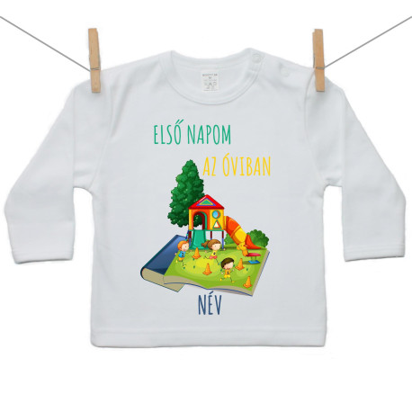 Hosszú ujjú póló Első napom az óviban Hosszú ujjú póló Első napom az óviban