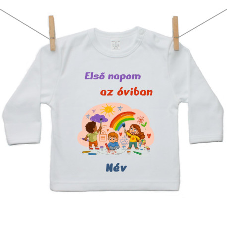 Hosszú ujjú póló Első napom az óviban Hosszú ujjú póló Első napom az óviban